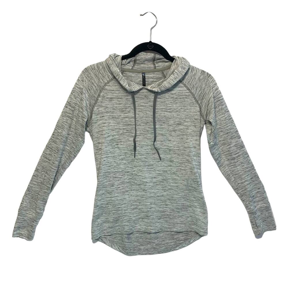 Kuhl Vara Pullover Drawstring Athleisure Hoodie Women's Size XS Gray Minimalist